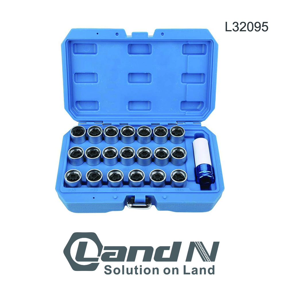 21PC Locking Lug Nut Master Key Set L32095