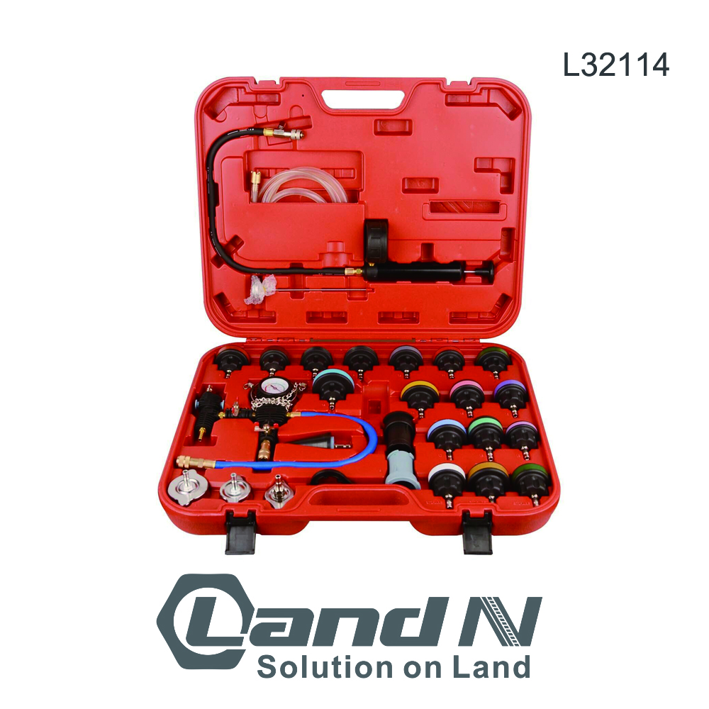 28PC Universal Radiator Pressure Tester & Vacuum Type Cooling System Refill Kit L32114