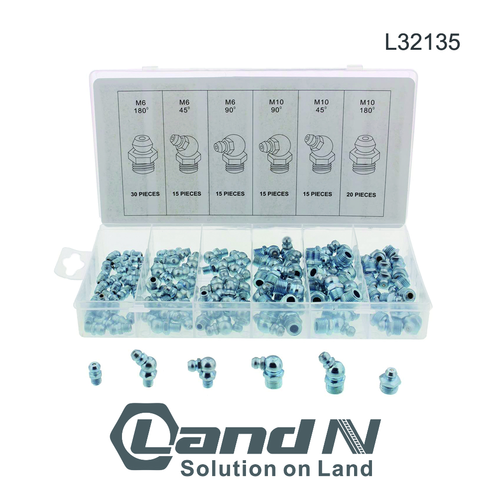 110PC Hydraulic Grease Zerk Fitting Metric Kit L32135