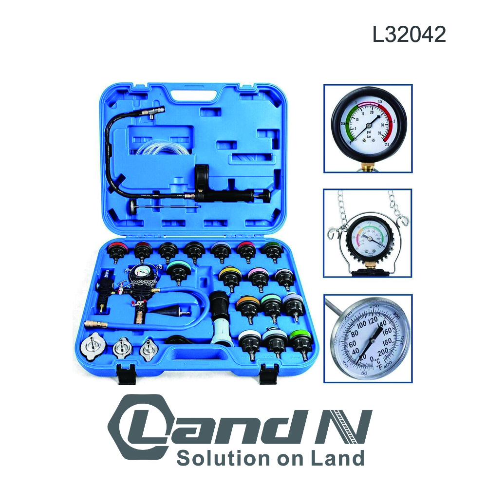 28 Pcs Universal Radiator Pressure Tester, Vacuum Type Cooling System Tool Kit L32042