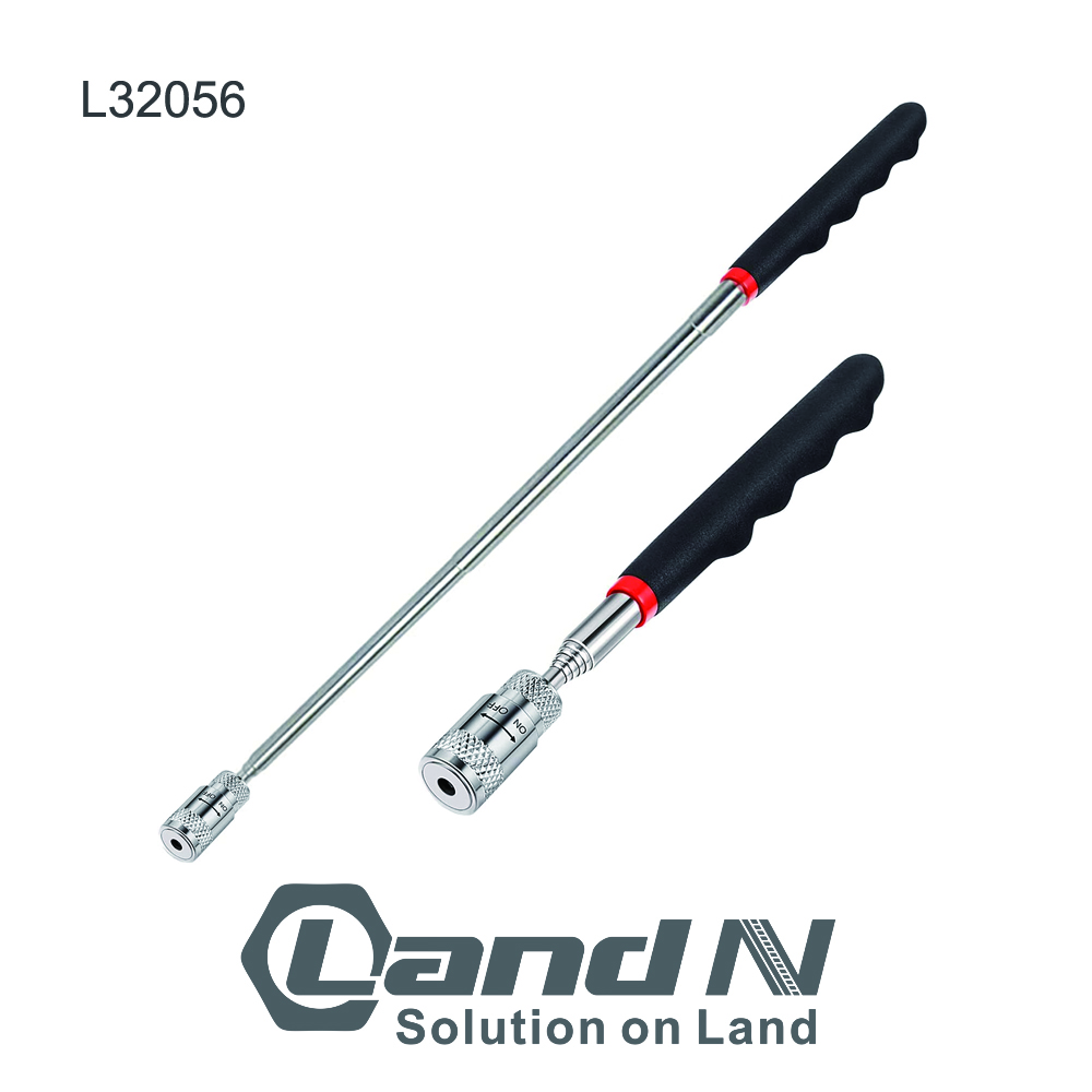 Magnetic Telescoping Pick up Tool with LED Flash Light Retriever Wand with Telescopic Long Handle Retrieving Sweeper with a 8 Pound Magnet L32056